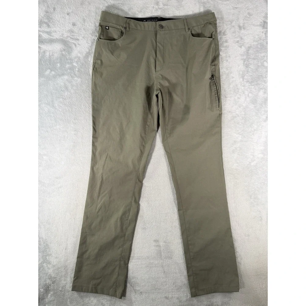 Hi Tec Pants‎ Mens 38x32 Green Nylon Blend Performance Hiking Outdoor